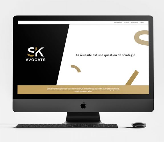 Page d'accueil site internet SK avocats